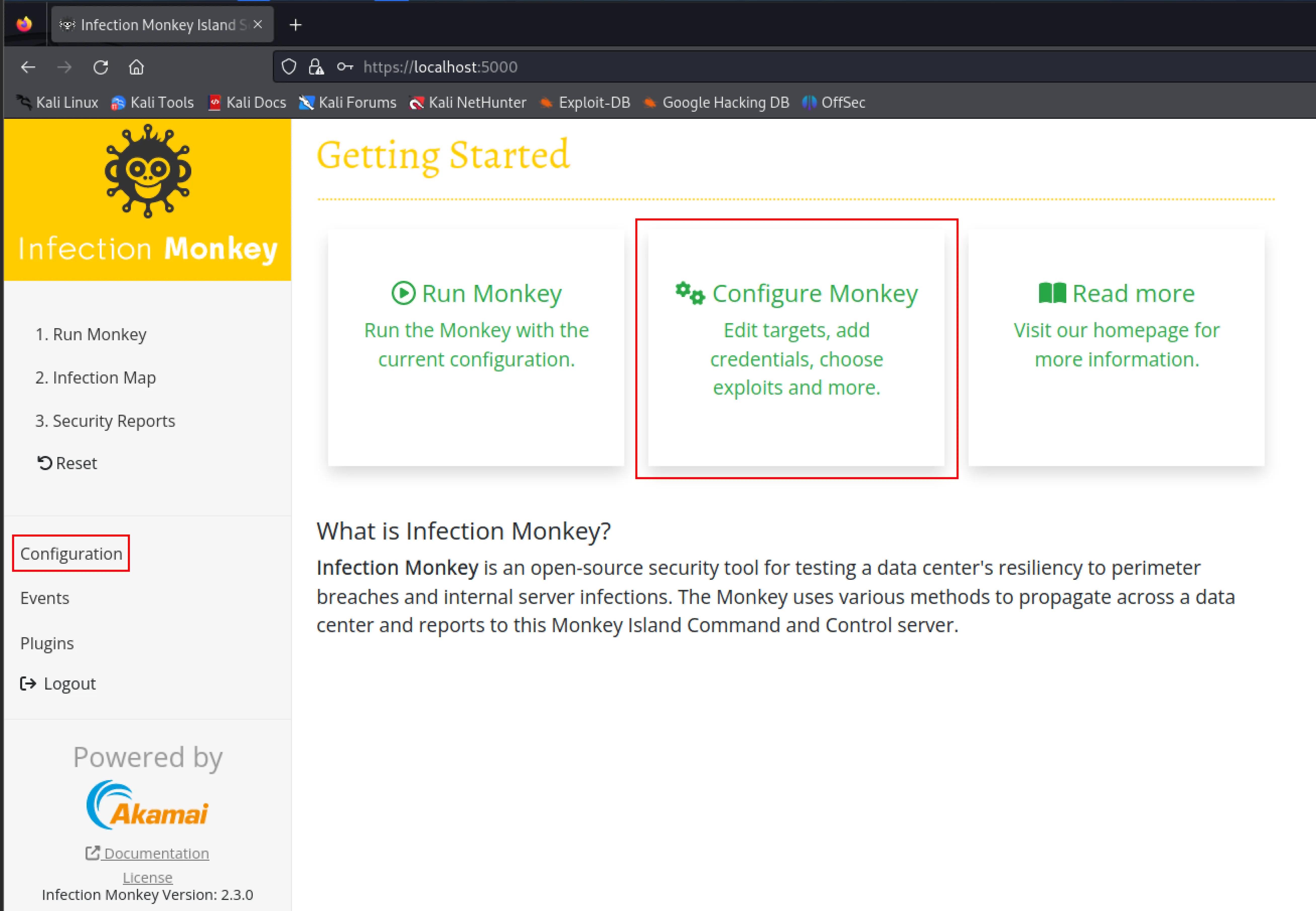 Configure the Infection Monkey